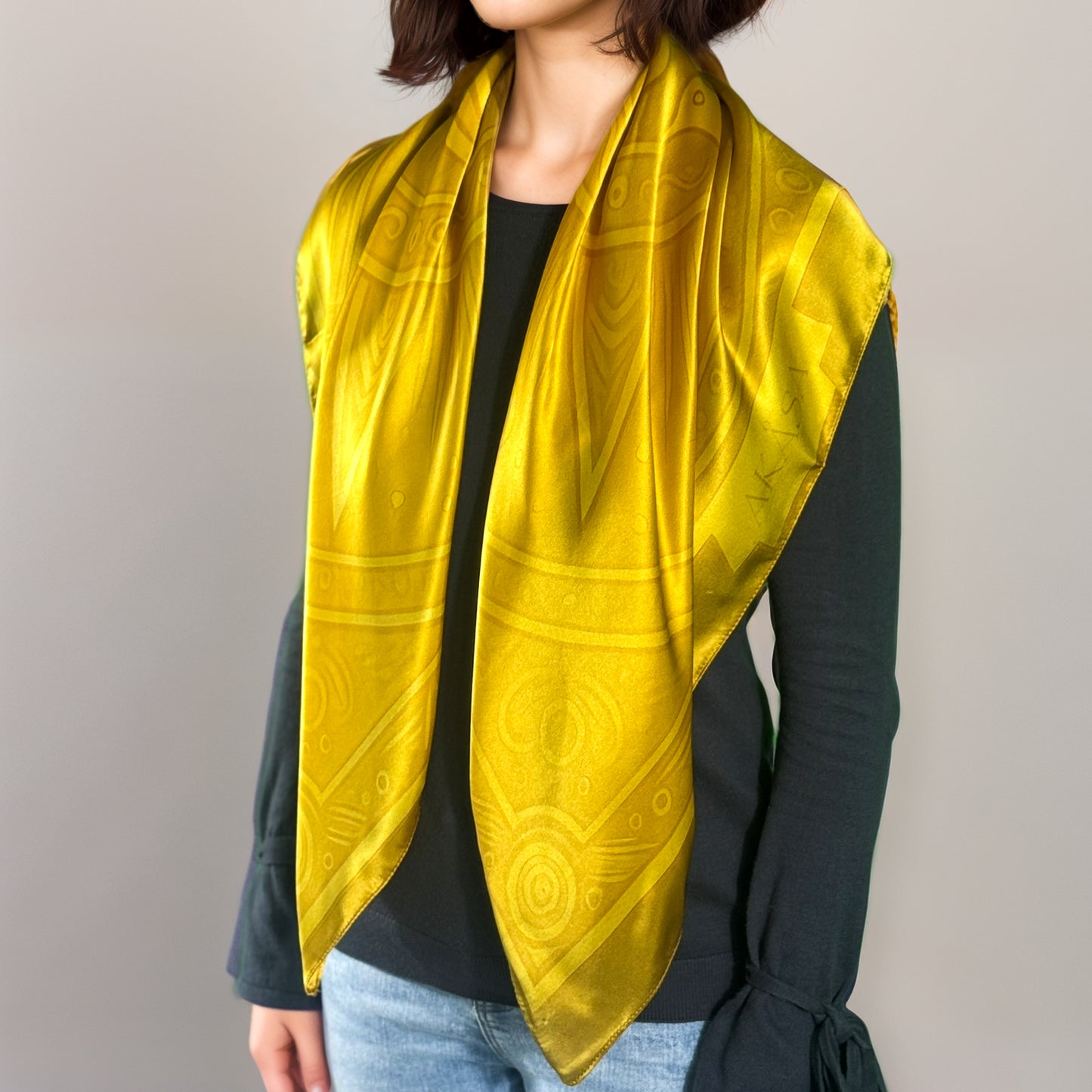 Maya silk square “Ajaw” – Sun of Harmony