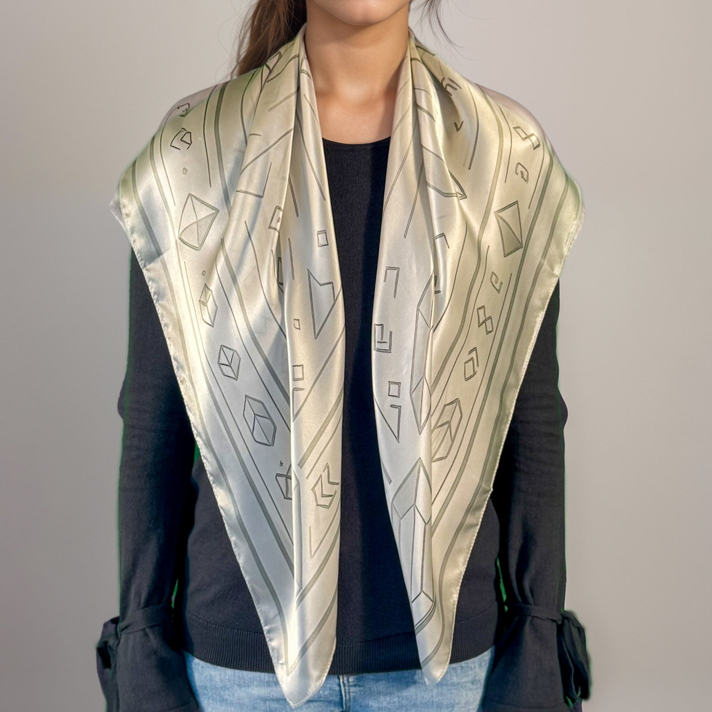 Maya Silk Square "Etz'nab'" - Mirror of Truth