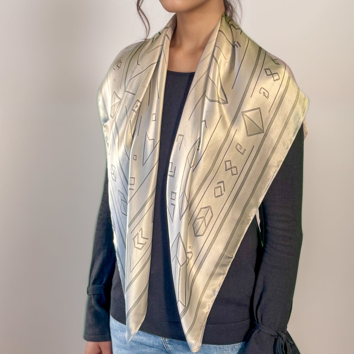 Maya Silk Square "Etz'nab'" - Mirror of Truth