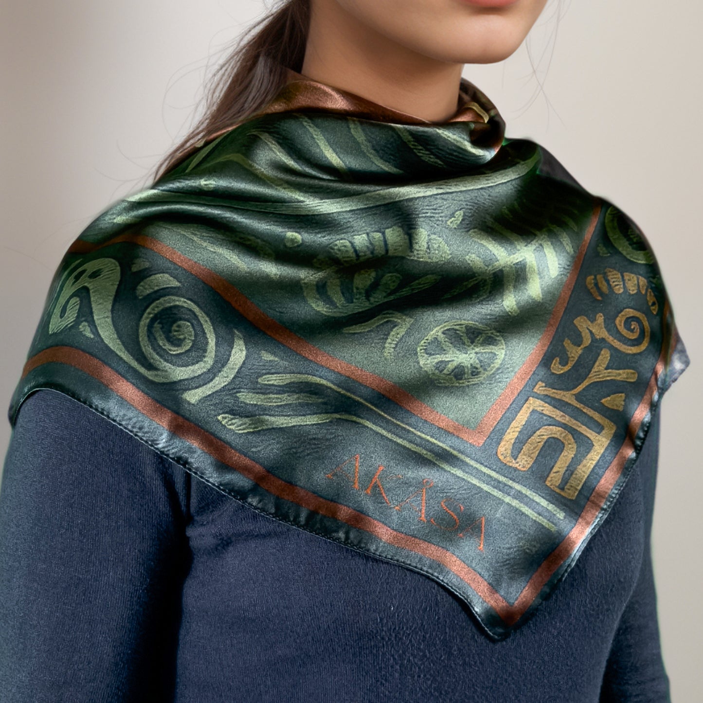 Mayan silk square "Kab'an" - Movement of the Earth