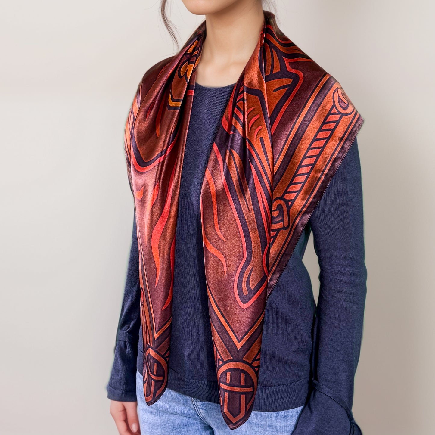Maya silk square ‘Oc’ – Guardian of the Heart