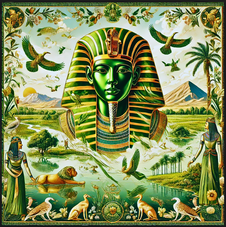 Carré 88 en Soie – Geb : Force de la Terre et Stabilité Universelle