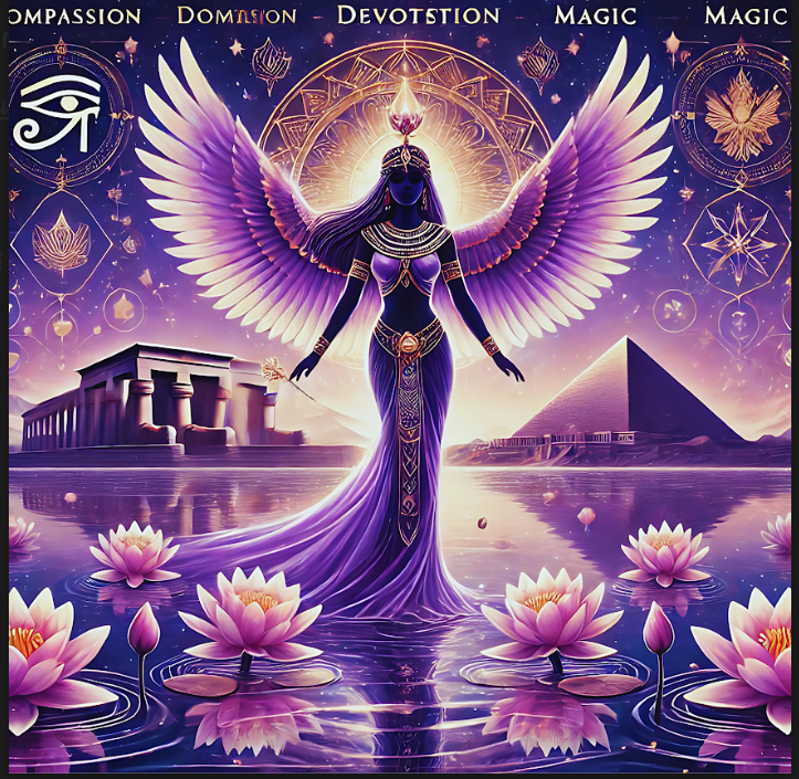 Carré 88 en Soie – Isis : Amour Infini et Magie Protectrice