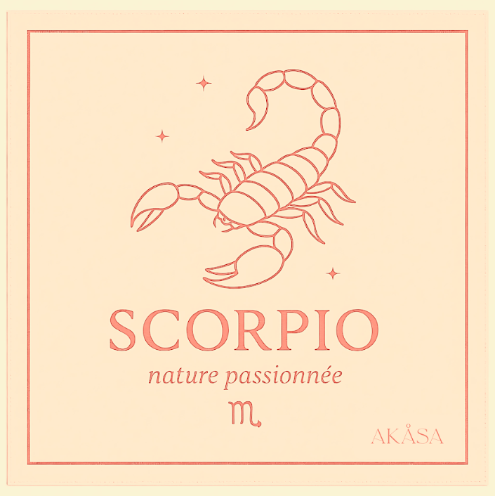 Carré de soie Scorpio – Blush Constellation 66 cm