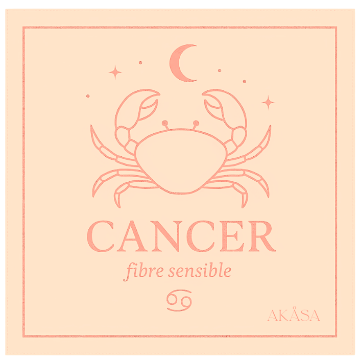 Carré de soie Cancer – Blush Constellation 66 cm