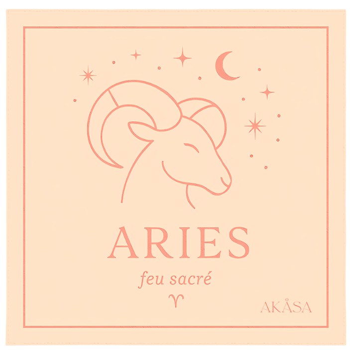 Carré de soie Bélier – Blush Constellation 66 cm