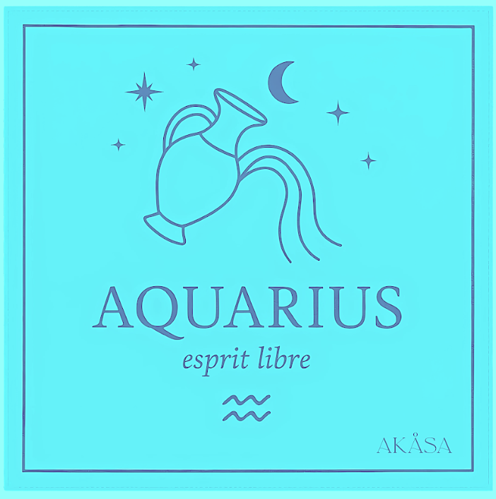 Carré de soie Aquarius – ZodiaPop 66 cm