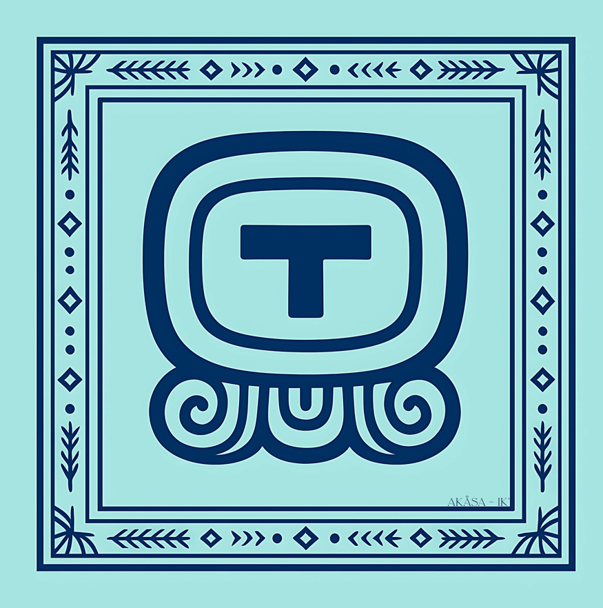 Carré de soie Maya Pop "Ik’" – Souffle Sacré