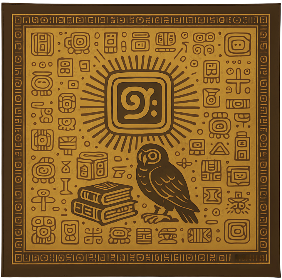 Carré de soie Maya "Kib’" – Sagesse et Purification