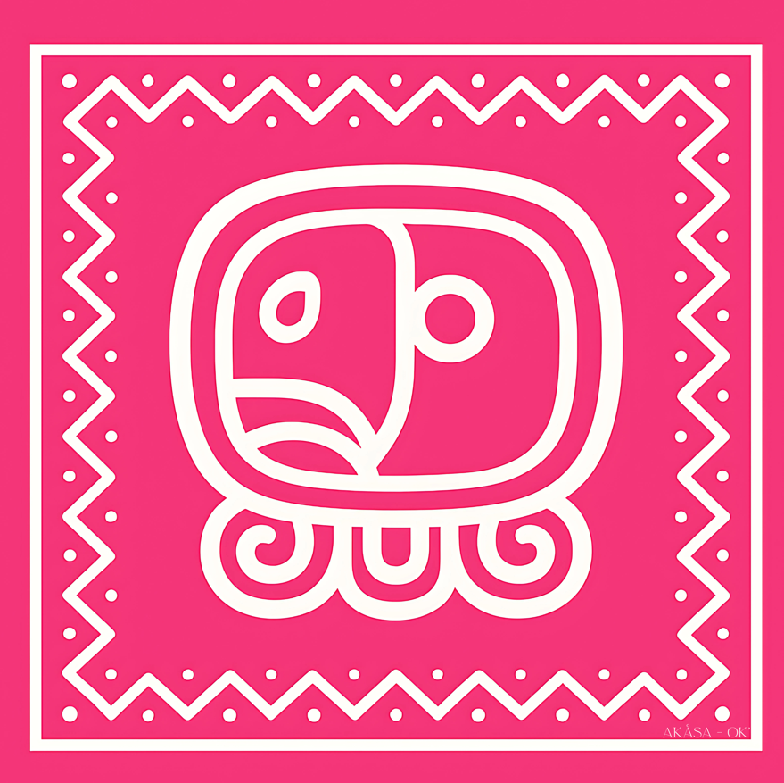 Carré de soie Maya Pop "Oc" – Gardien du Cœur