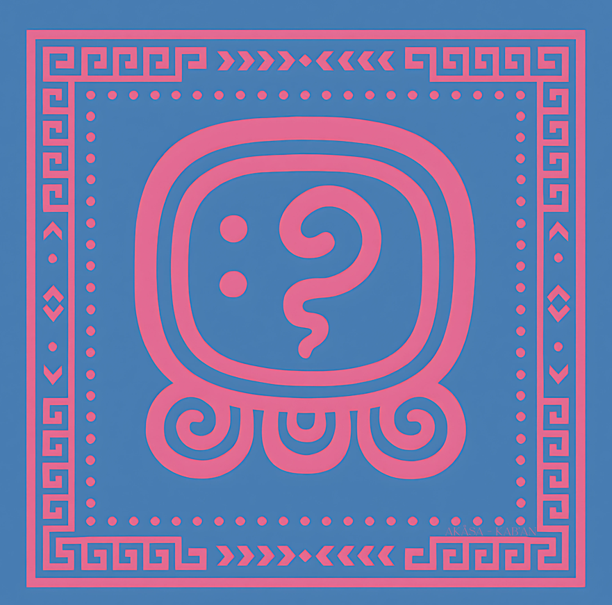 Carré de soie Maya Pop "Kab’an" – Mouvement de la Terre