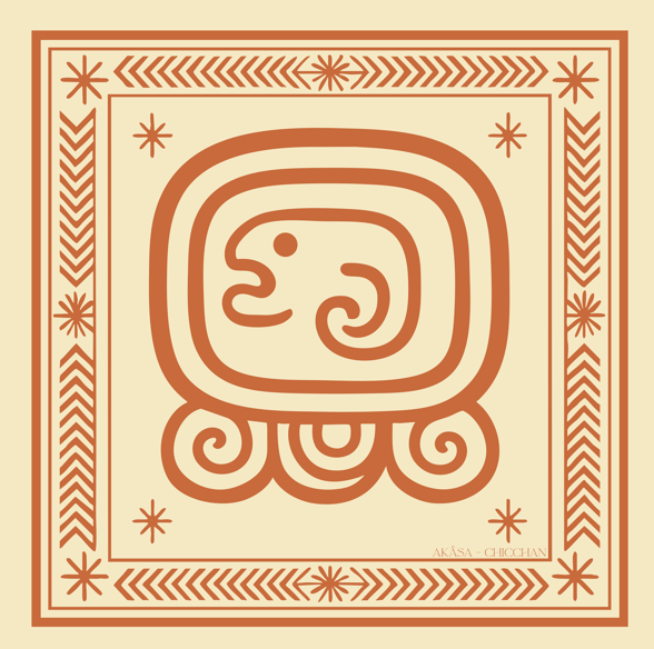Carré de soie Maya Terra "Chicchan" – Éveil de l’Énergie Vitale