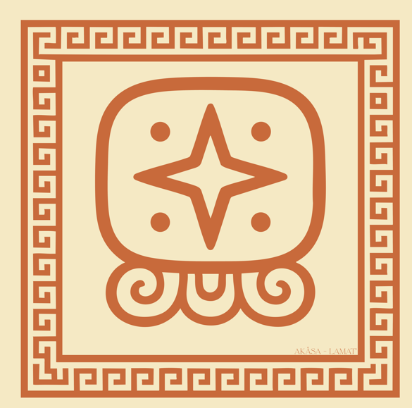Carré de soie Maya Terra "Lamat" – Étoile de Beauté