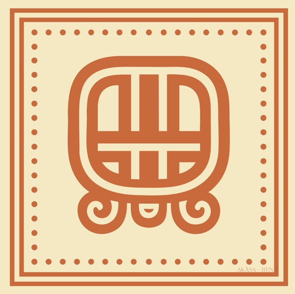Carré de soie Maya Terra "B’en" – Pilier Intérieur