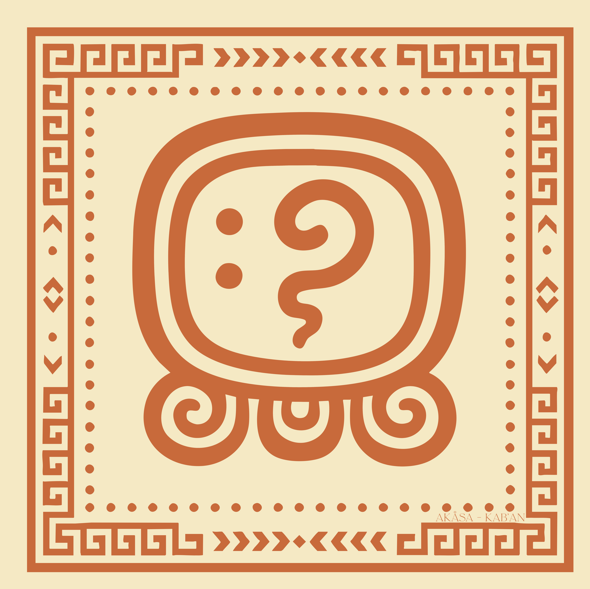 Carré de soie Maya Terra "Kab’an" – Mouvement de la Terre