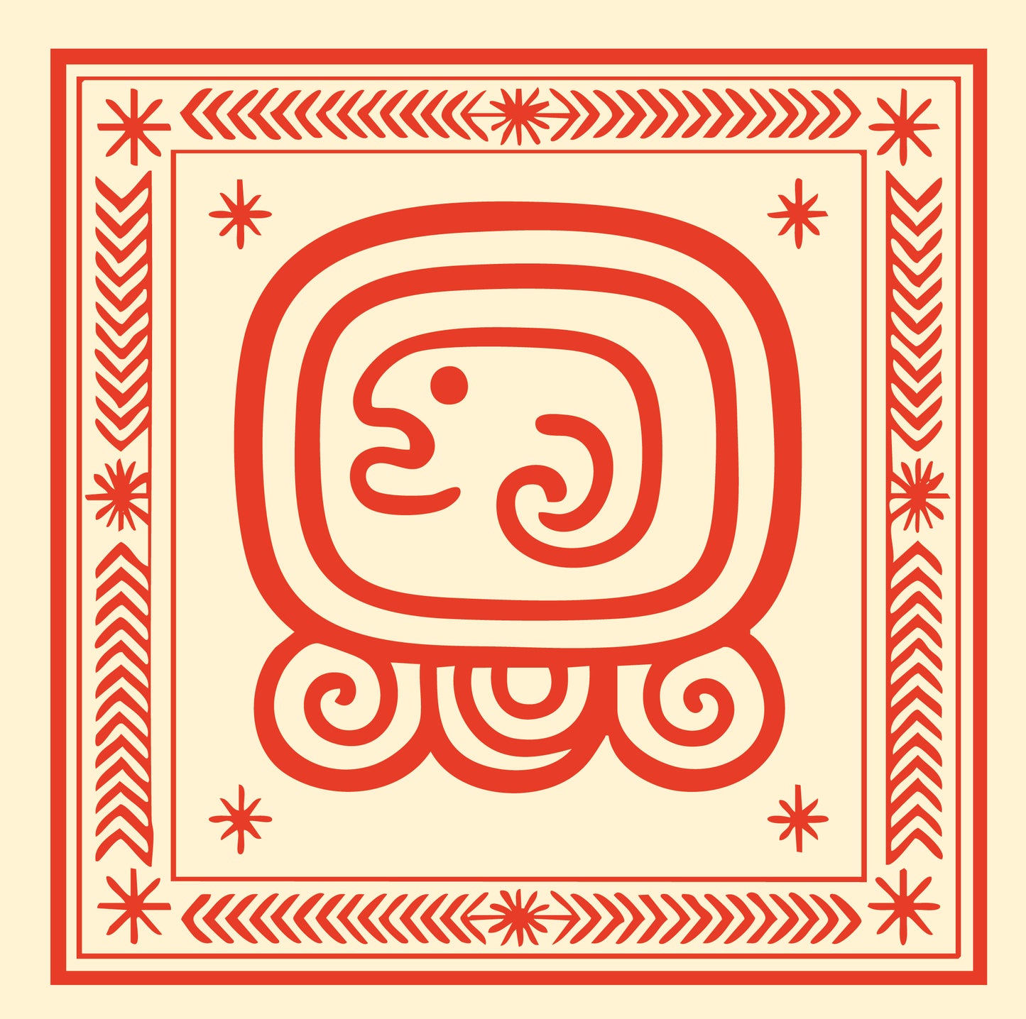 Carré de soie Maya Terra "Chicchan" – Éveil de l’Énergie Vitale