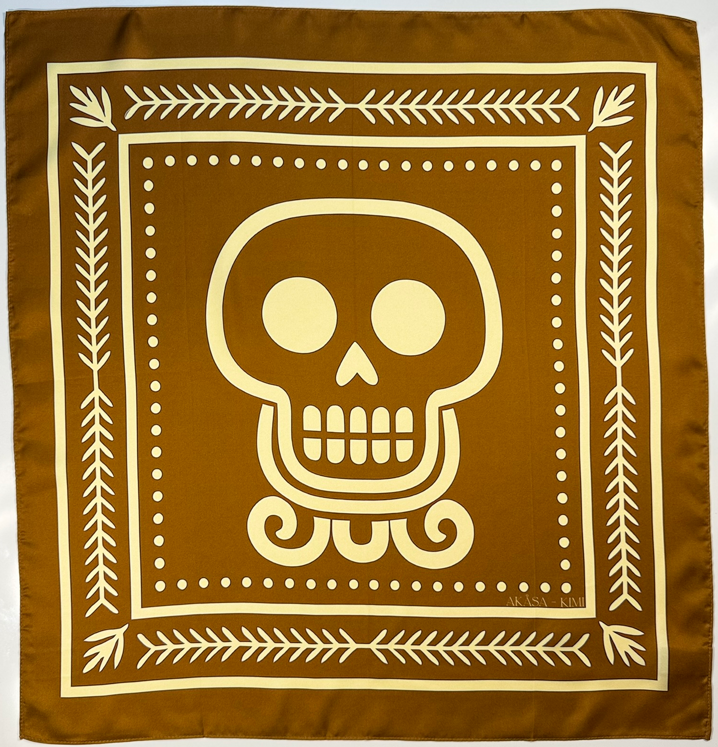 Carré de soie Maya Pop  "Cimi" – Renaissance et Libération