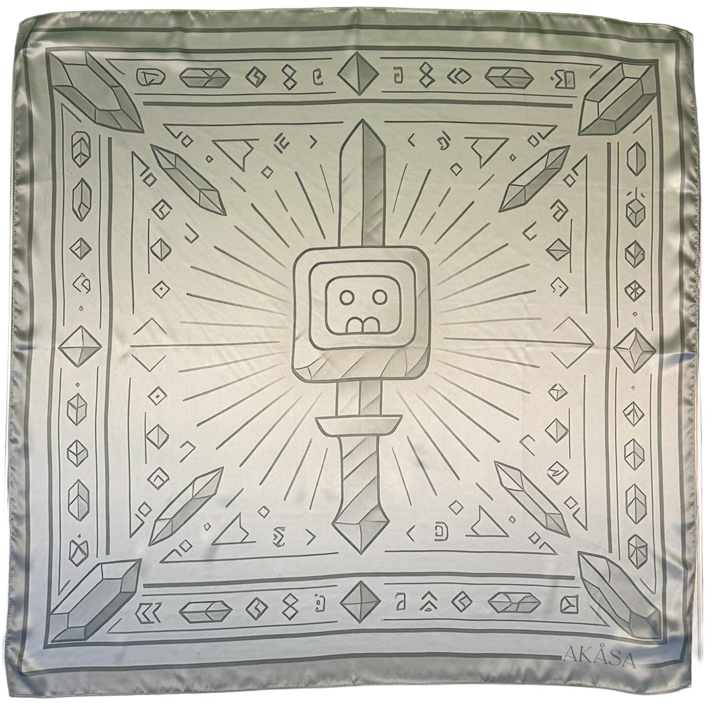 Maya Silk Square "Etz'nab'" - Mirror of Truth