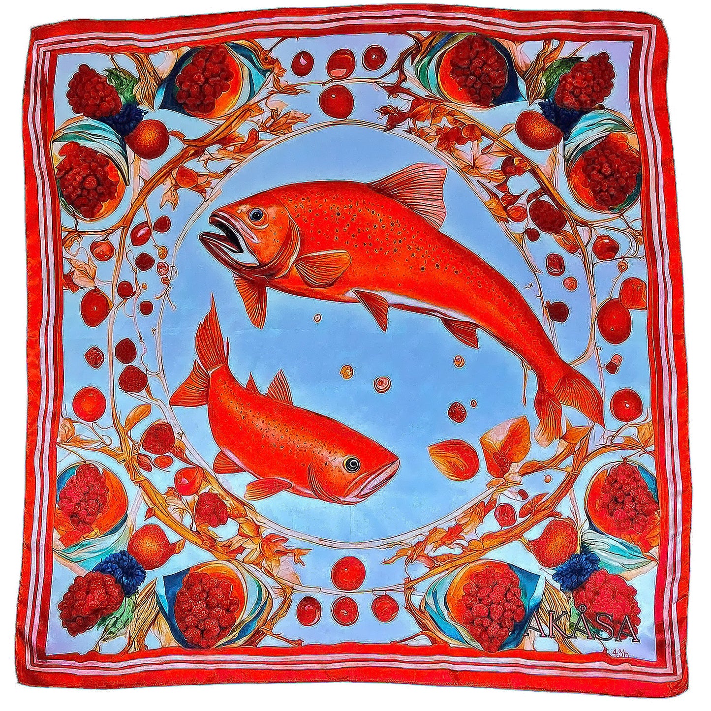 100 % Seidenquadrat – Maison AKÅSA Biarritz – ᏎᎼᏂ – Semoni – (Lachs)