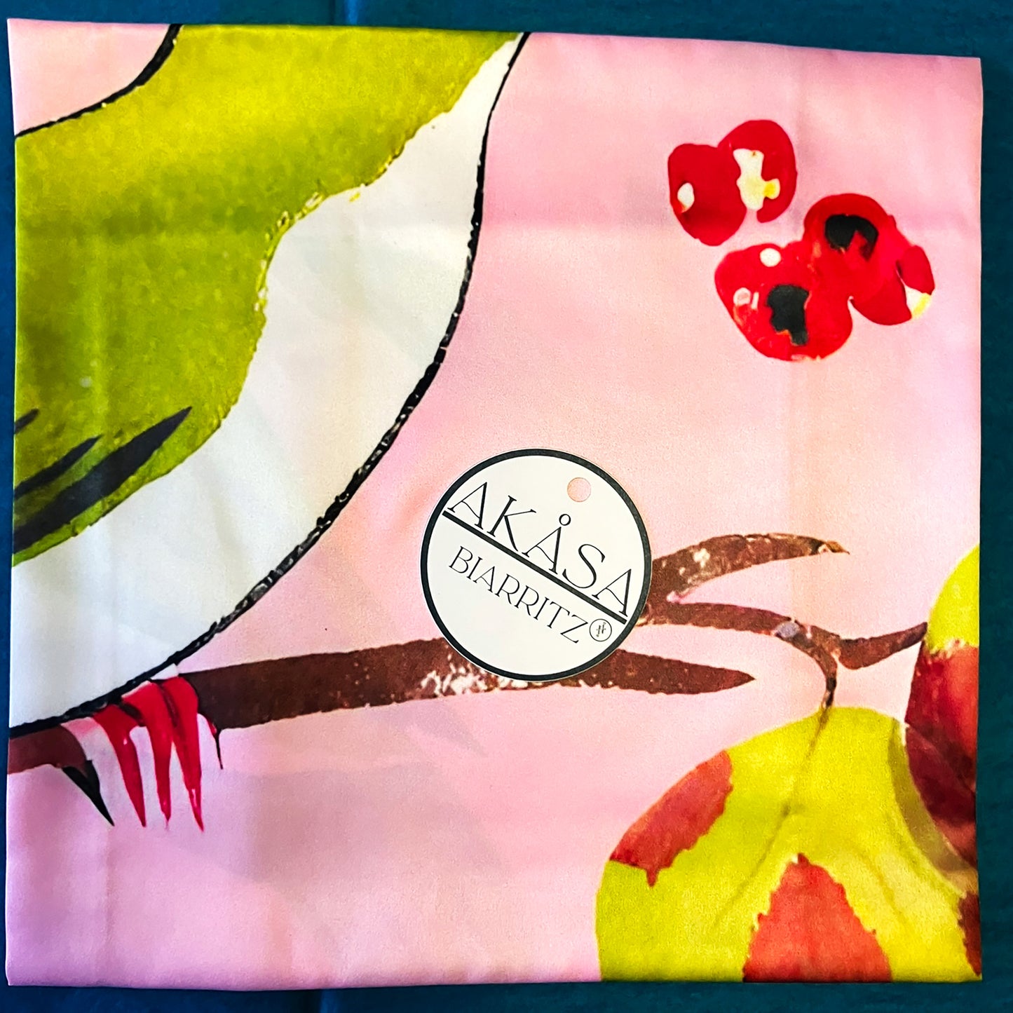 ᏥᏍᏆ (Tsiqua) - Foulard Carré 66cm | Signe du Pic Vert (21 Juin - 21 Juillet) | Astrologie Amérindienne | AKÅSA Biarritz