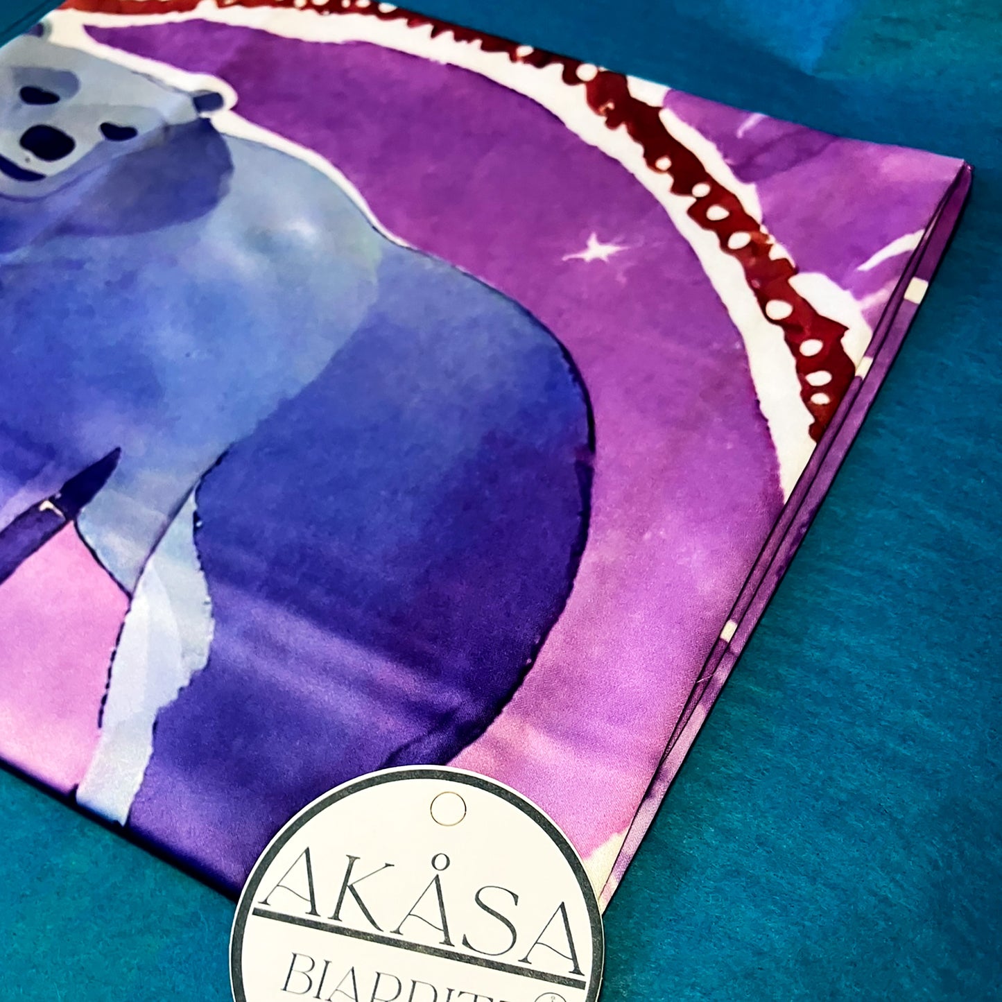ᏲᎾ (Yona) - Foulard Carré 66cm | Signe de l'Ours (22 août - 21 septembre) | Astrologie Amérindienne | AKÅSA Biarritz