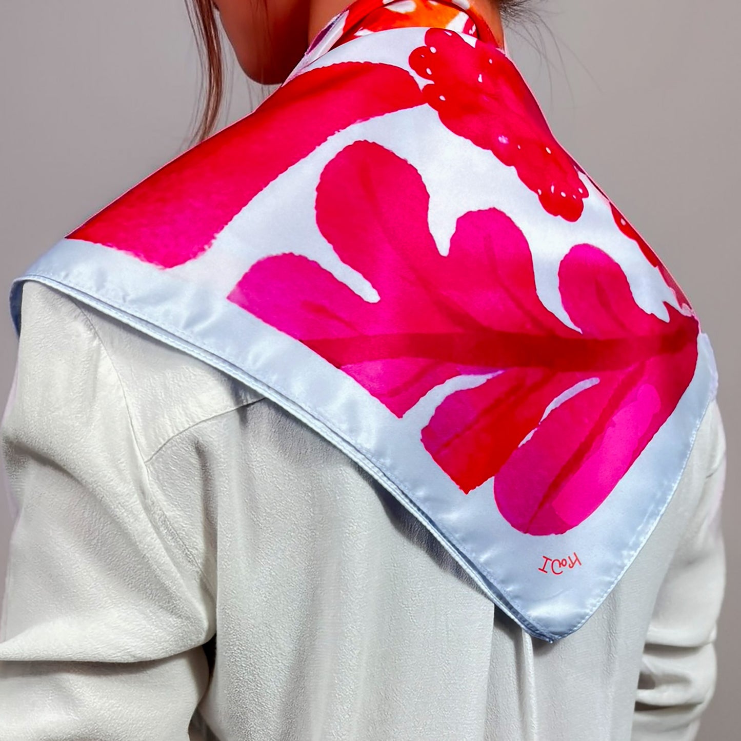 ᏎᎼᏂ (Semoni) - Foulard Carré 66cm | Signe du Saumon (22 Juillet - 21 Août) | Astrologie Amérindienne | AKÅSA Biarritz
