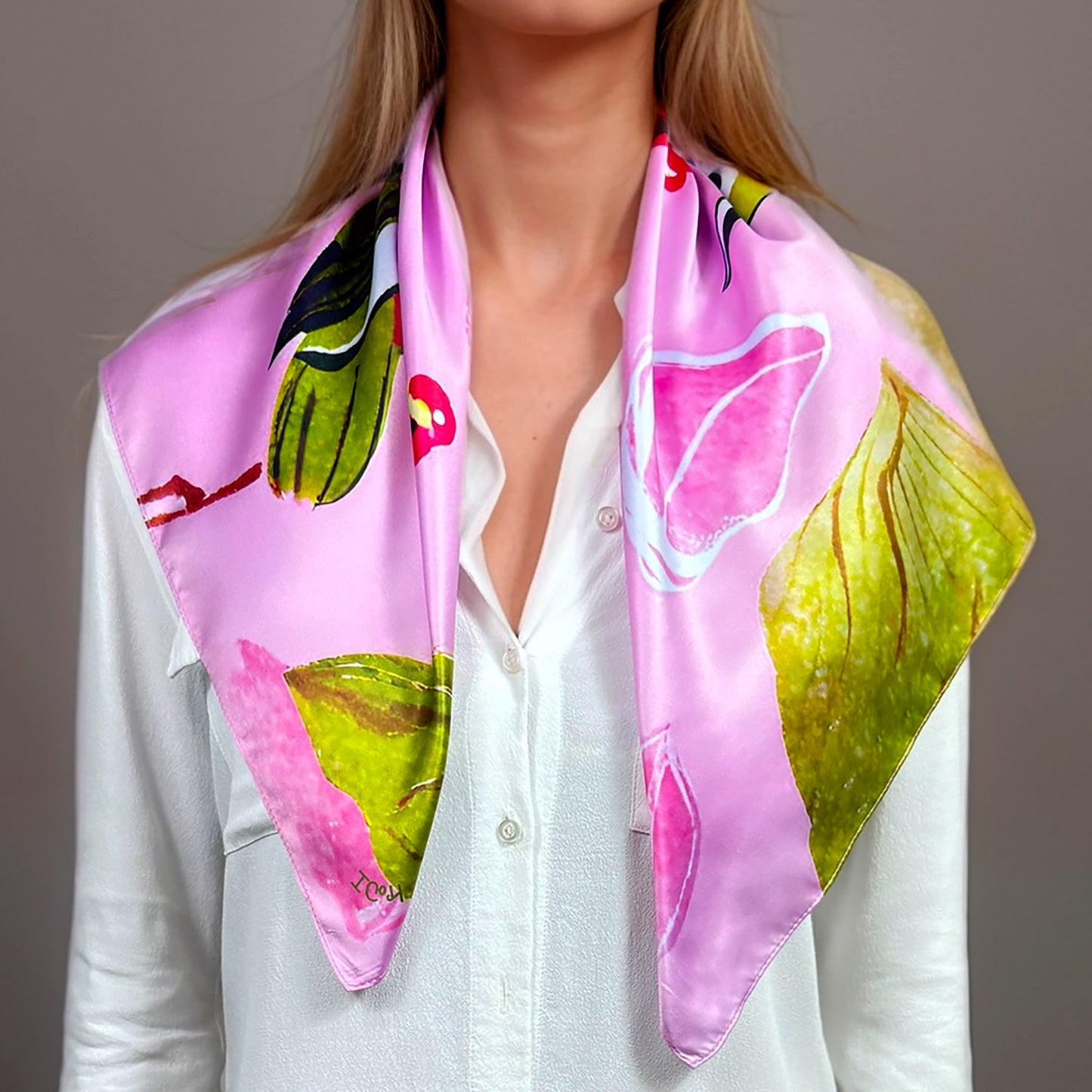 ᏥᏍᏆ (Tsiqua) - Foulard Carré 66cm | Signe du Pic Vert (21 Juin - 21 Juillet) | Astrologie Amérindienne | AKÅSA Biarritz