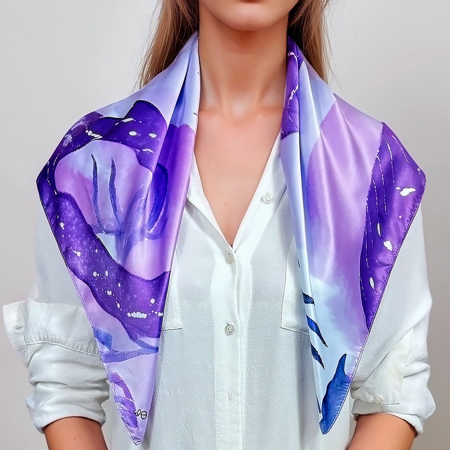 ᎢᎾᏛ (Inada) - Foulard Carré 66cm | Signe du Serpent (23 Octobre - 21 Novembre) | Astrologie Amérindienne | AKÅSA Biarritz