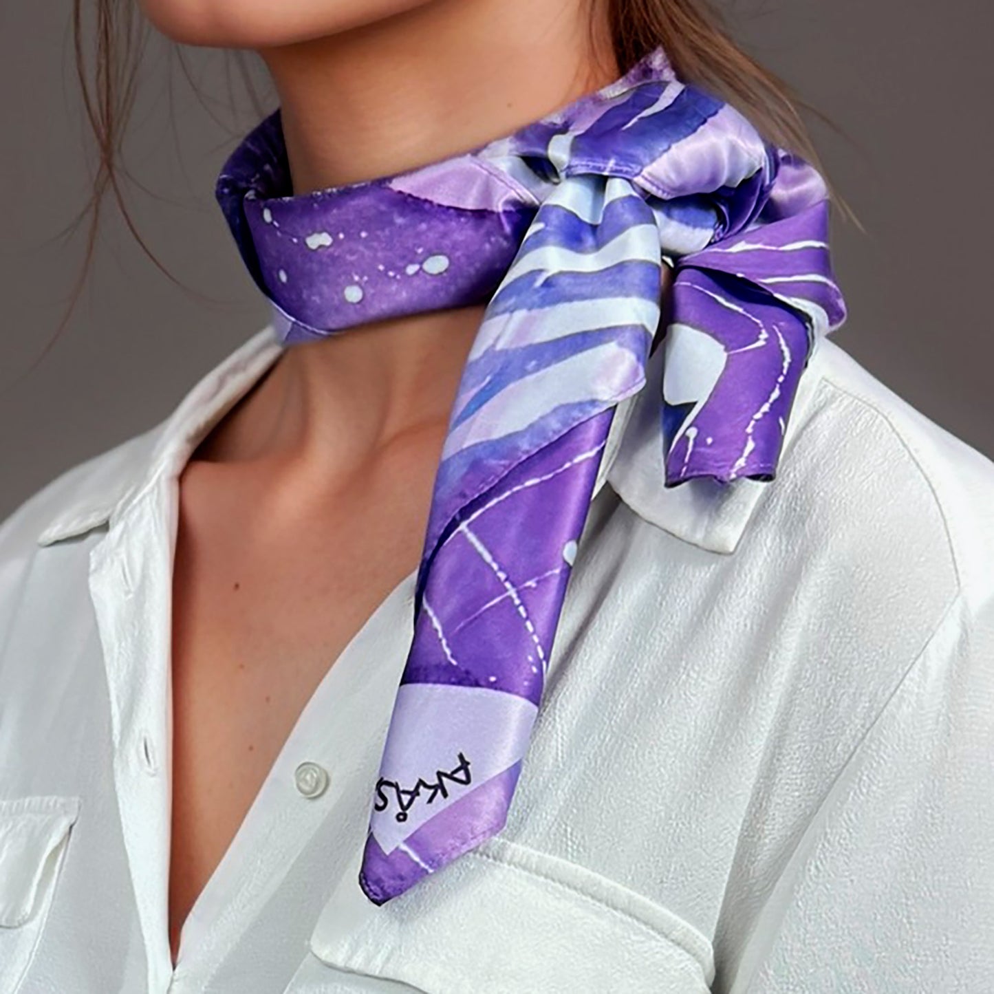 ᎢᎾᏛ (Inada) - Foulard Carré 66cm | Signe du Serpent (23 Octobre - 21 Novembre) | Astrologie Amérindienne | AKÅSA Biarritz