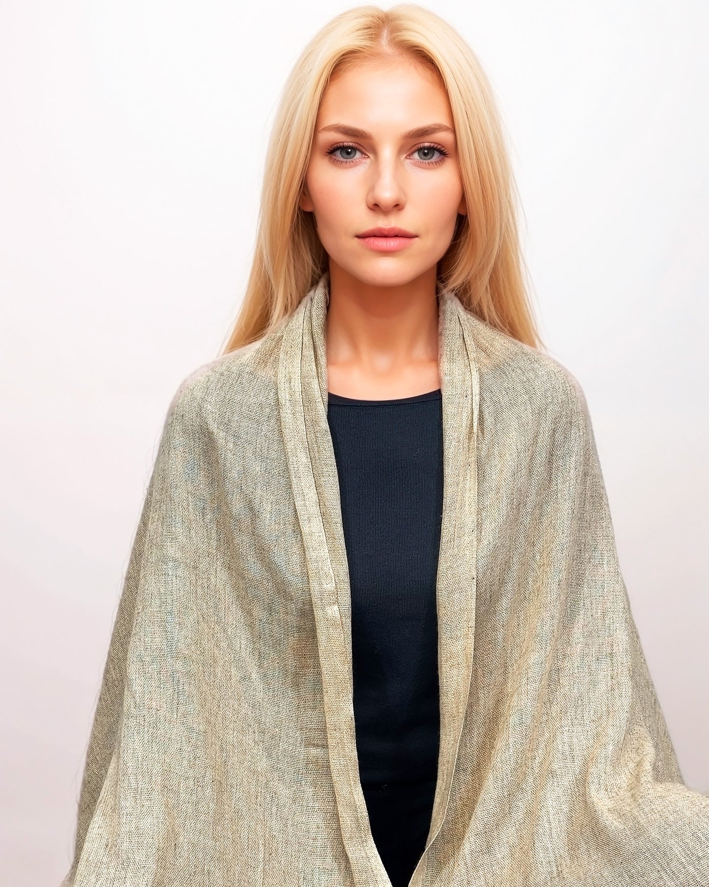 Bufanda 100% Cachemira – Elegancia y Comodidad (70cm x 200cm) – Beige