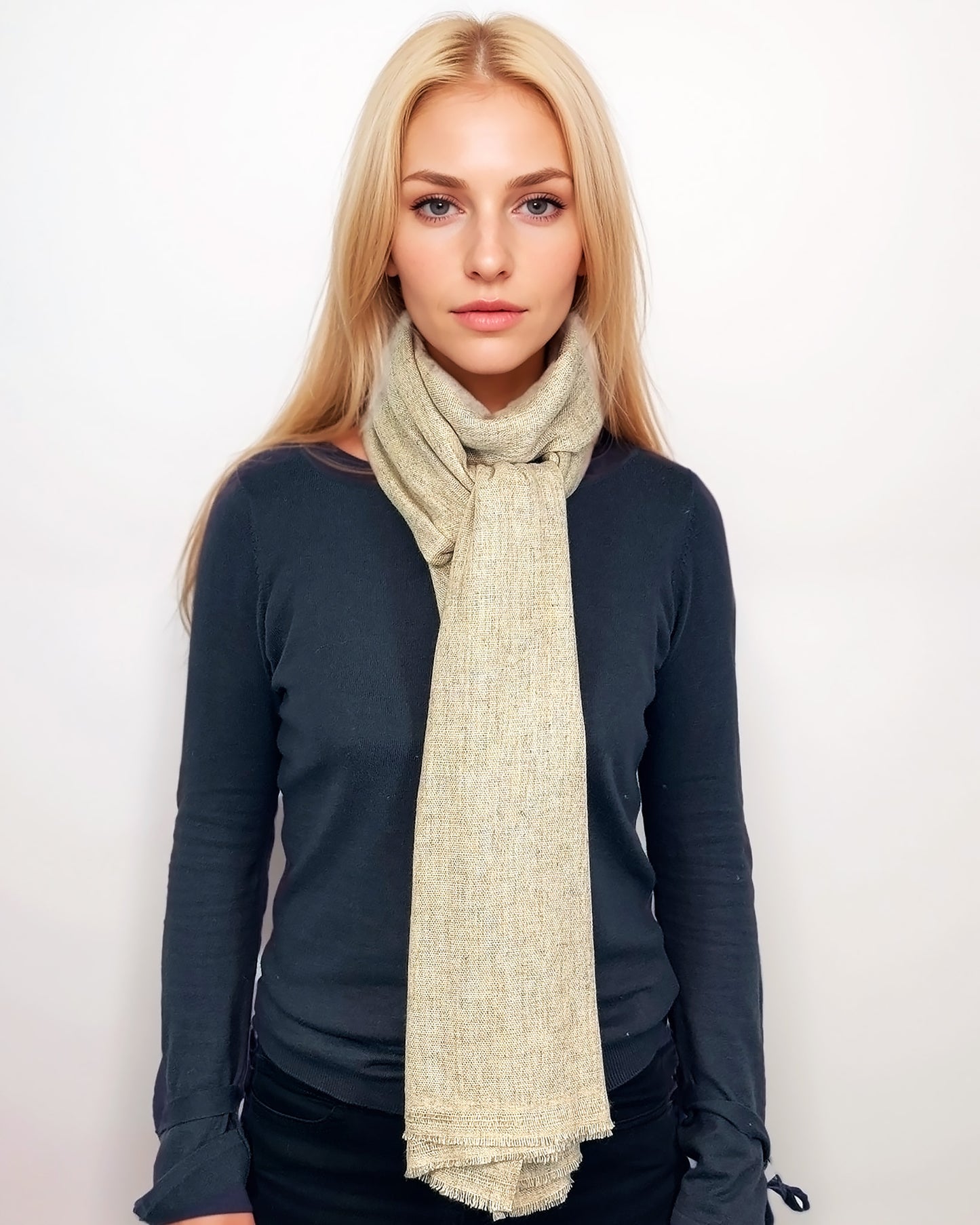 Bufanda 100% Cachemira – Elegancia y Comodidad (70cm x 200cm) – Beige