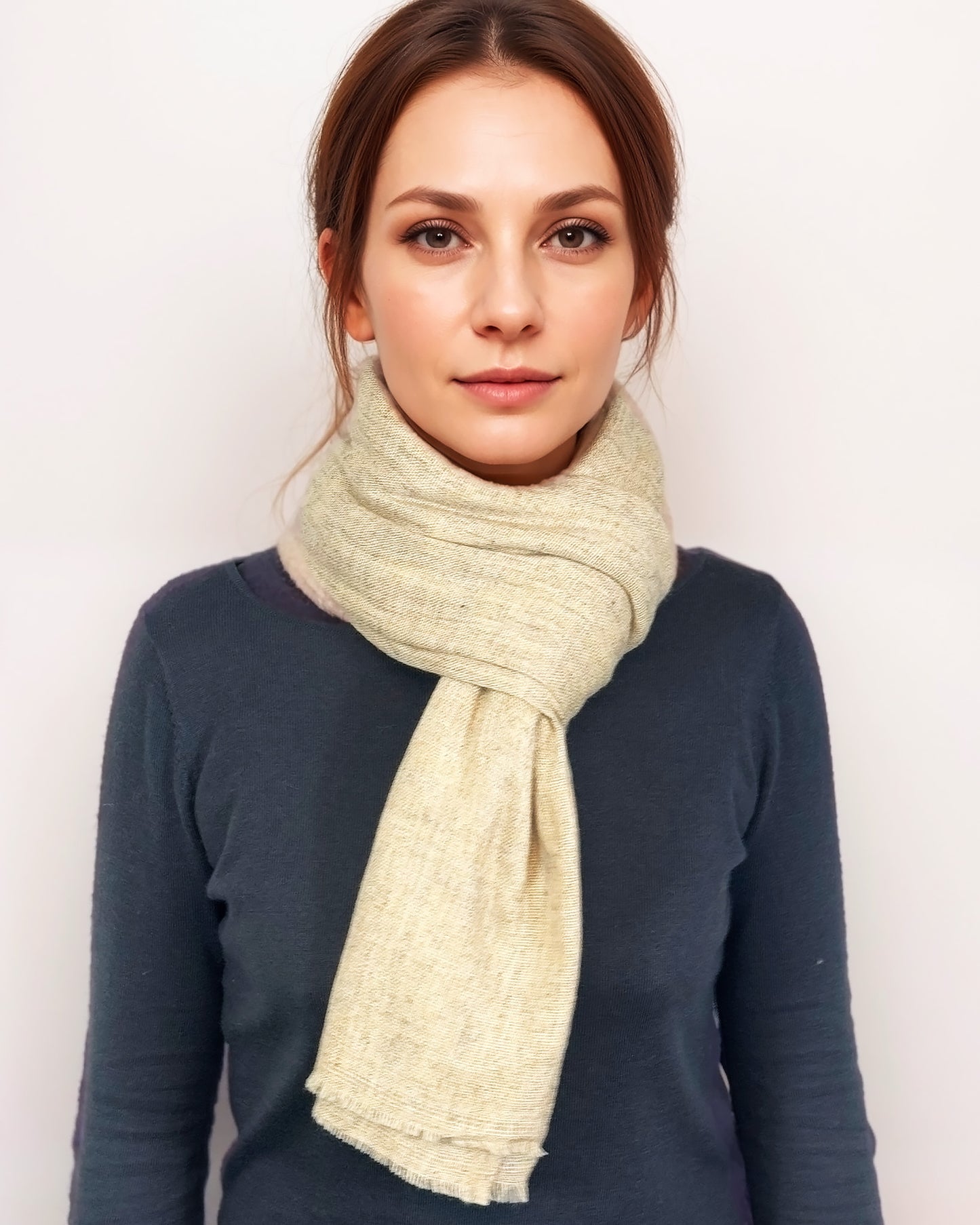 Écharpe en 100% Cachemire – Élégance et Confort (100cm x 220cm) - Beige