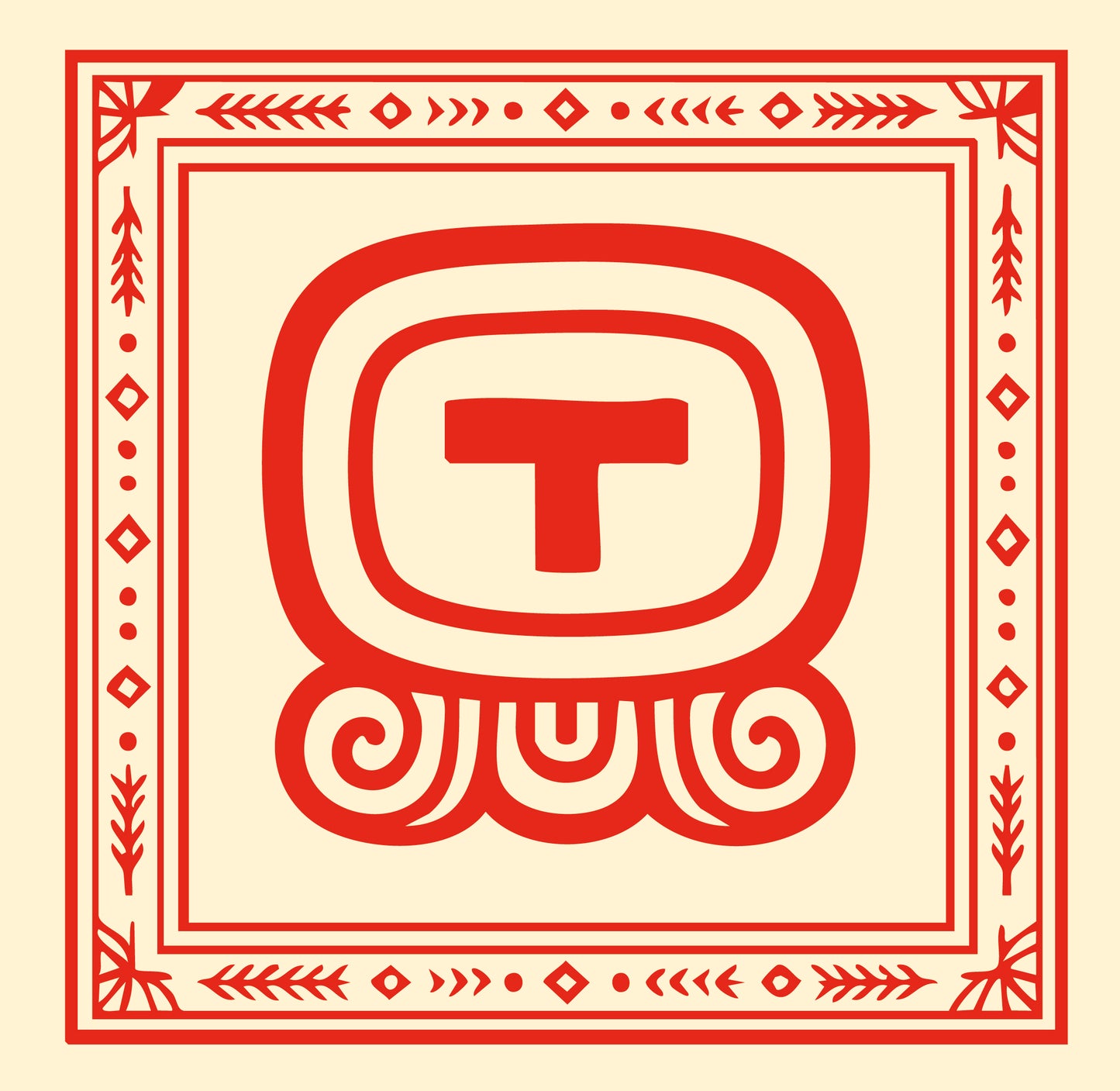 Carré de soie Maya Terra "Ik’" – Souffle Sacré