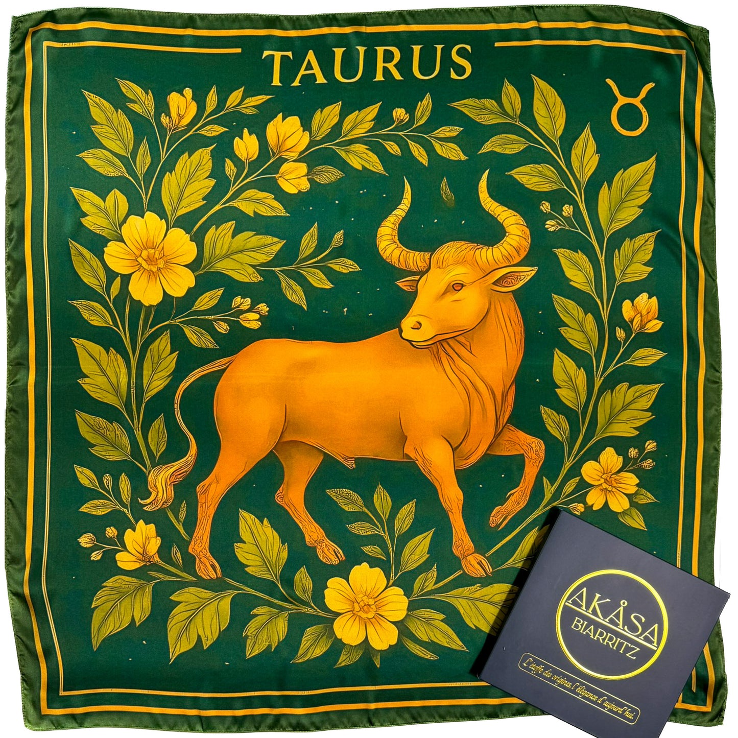 Cuadrado de seda Taurus – Zodia Essentia 88 cm