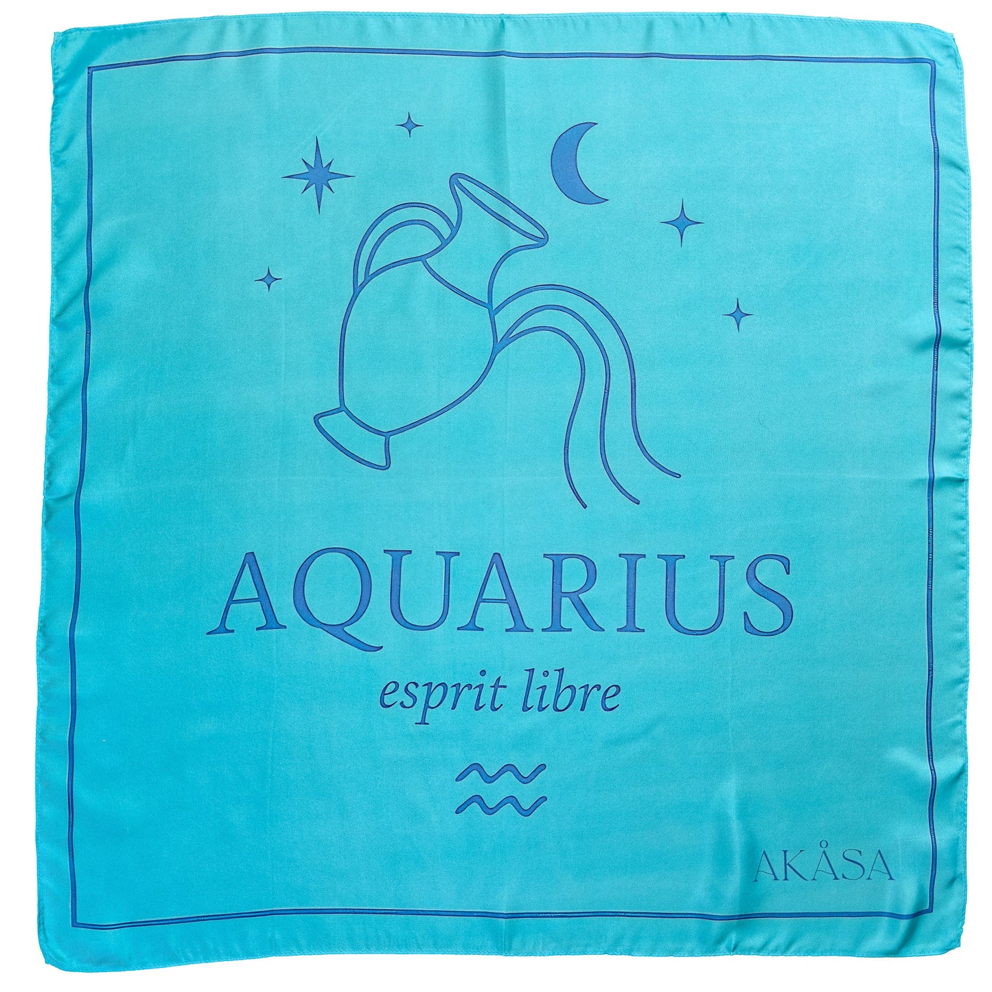 Carré de soie Aquarius – ZodiaPop 66 cm