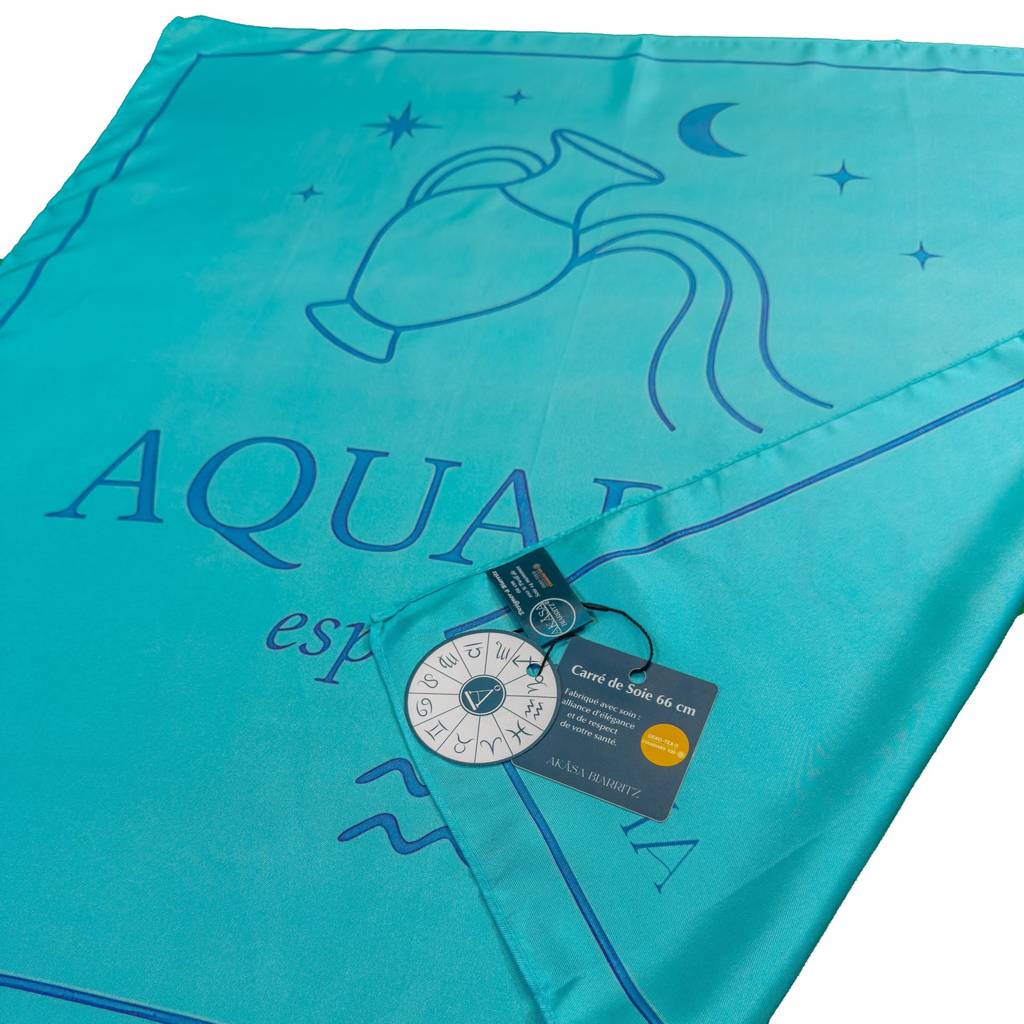 Carré de soie Aquarius – ZodiaPop 66 cm
