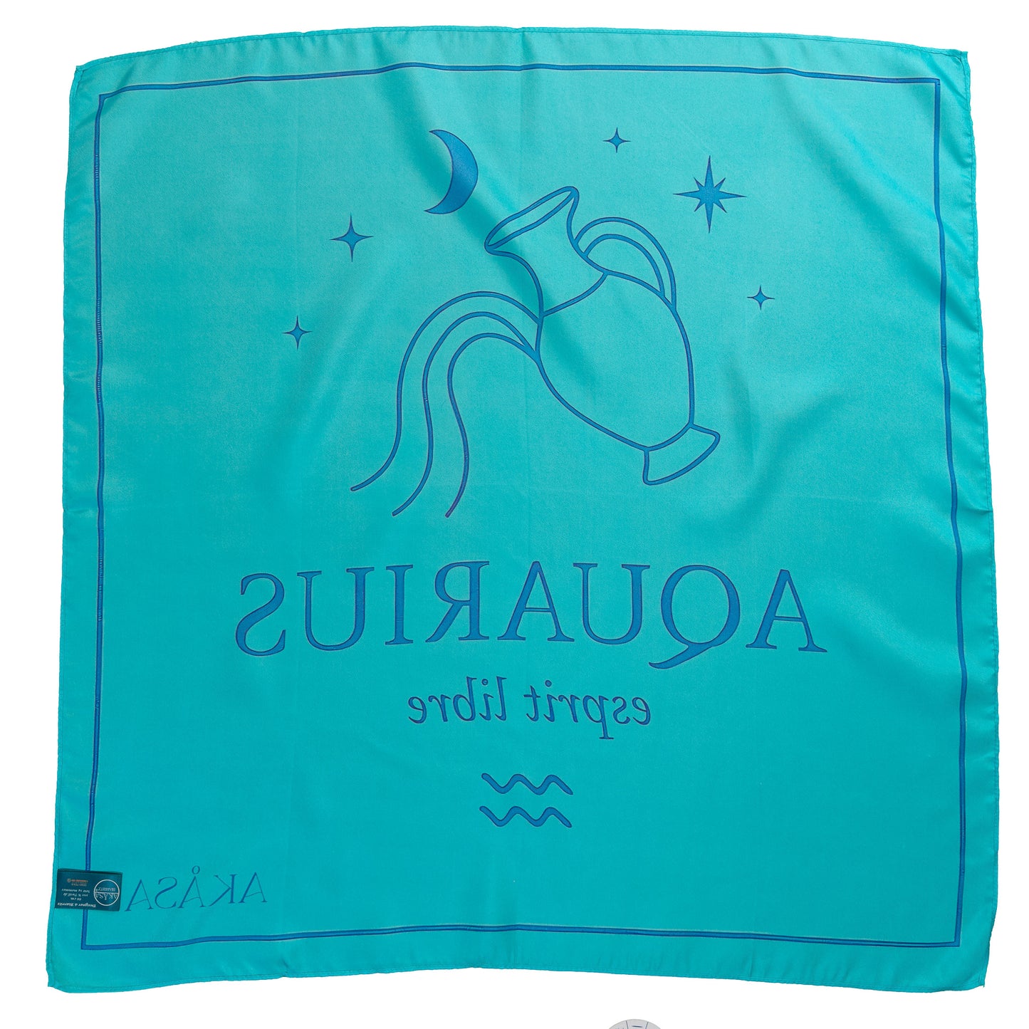 Carré de soie Aquarius – ZodiaPop 66 cm