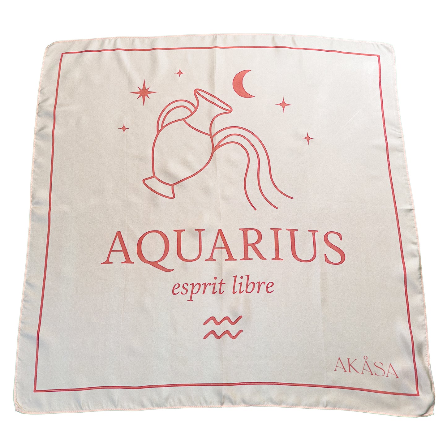 Carré de soie Aquarius – Blush Constellation 66 cm
