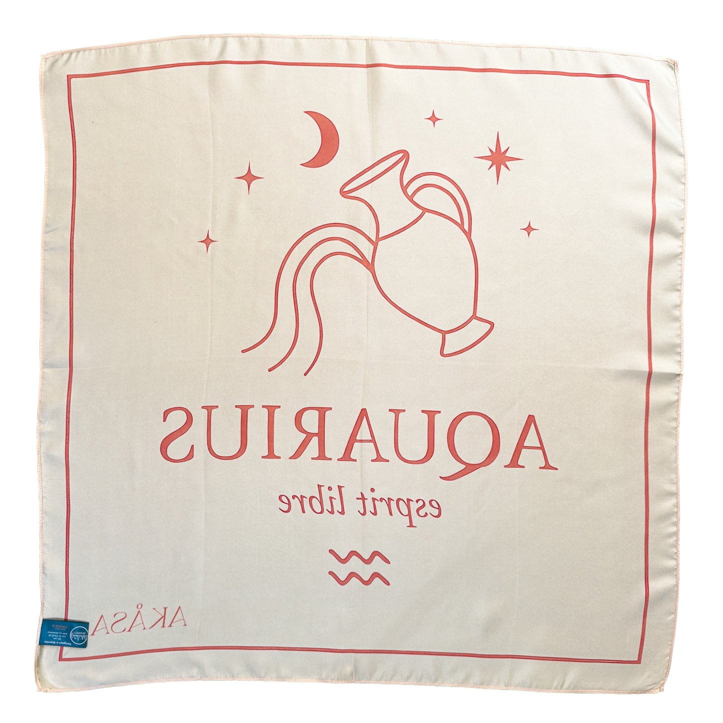 Carré de soie Aquarius – Blush Constellation 66 cm