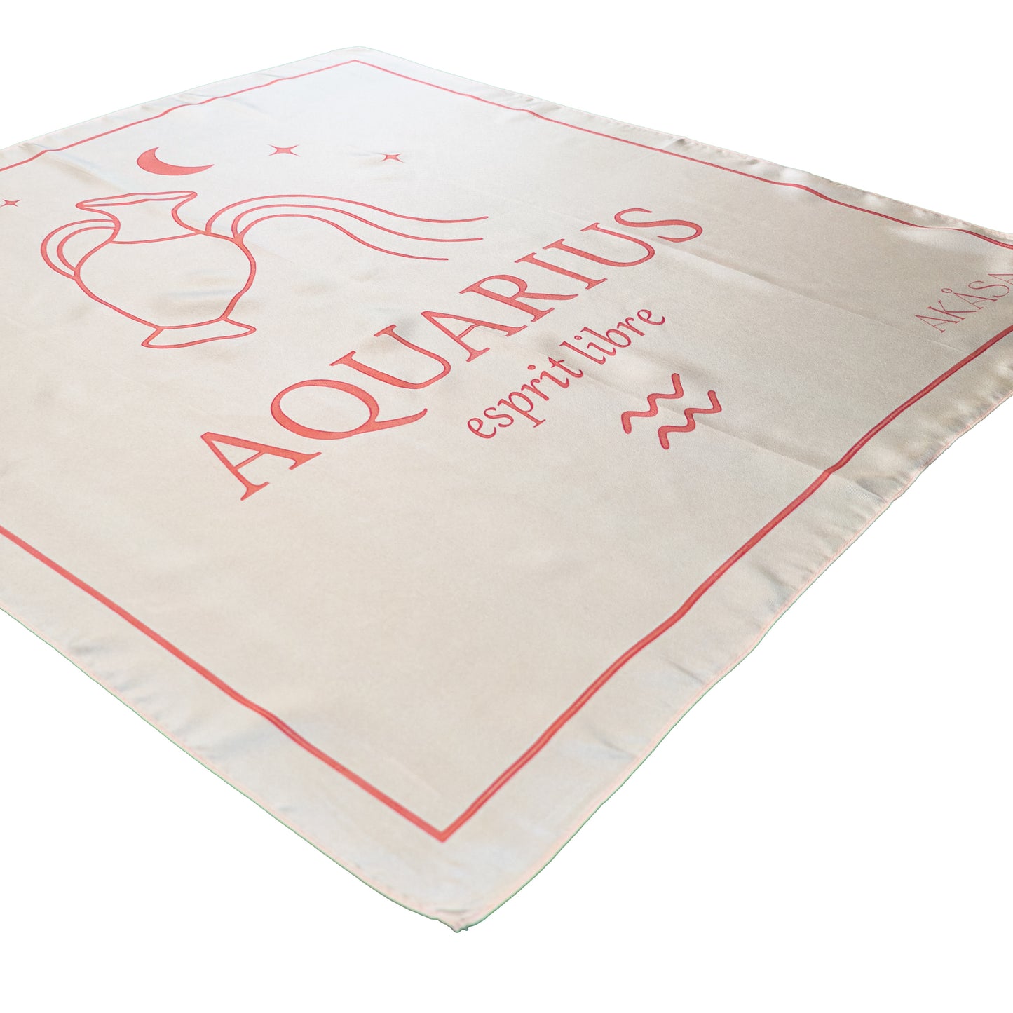 Carré de soie Aquarius – Blush Constellation 66 cm