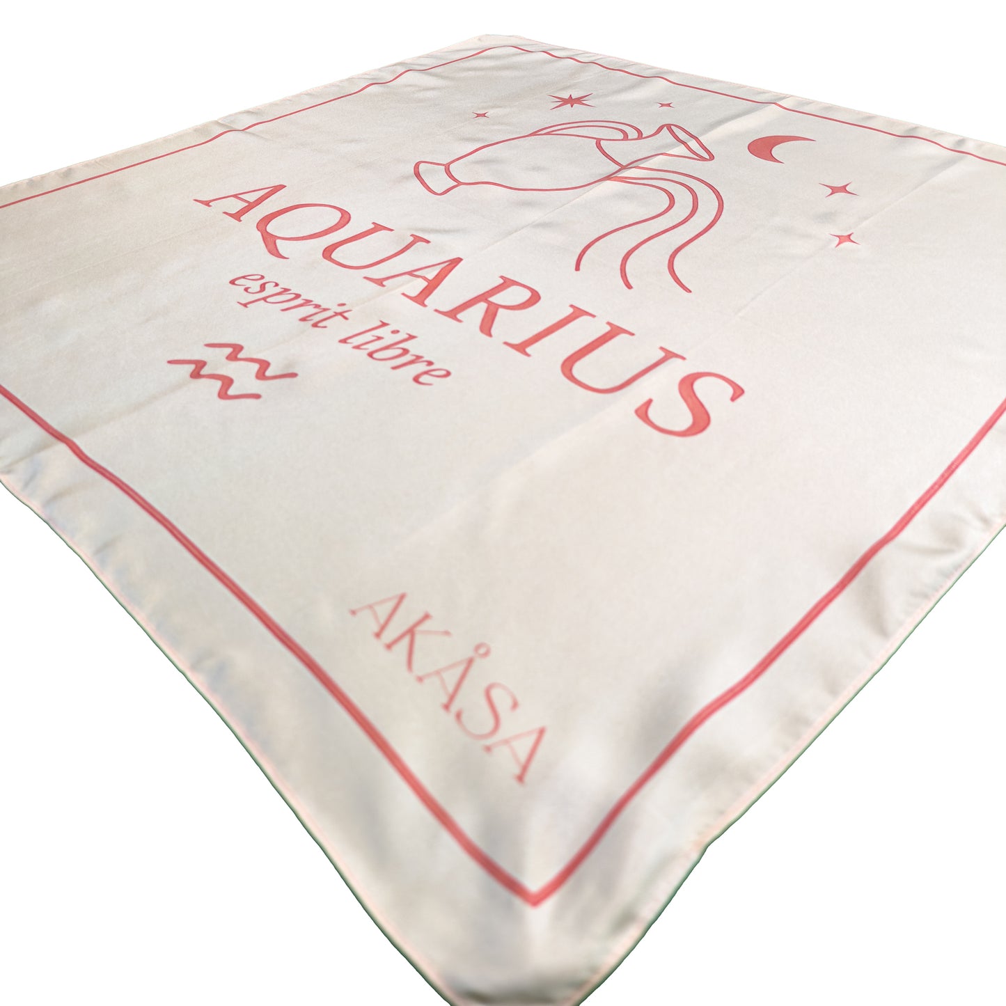 Carré de soie Aquarius – Blush Constellation 66 cm