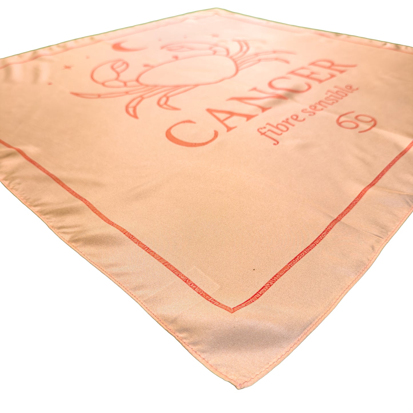 Carré de soie Cancer – Blush Constellation 66 cm