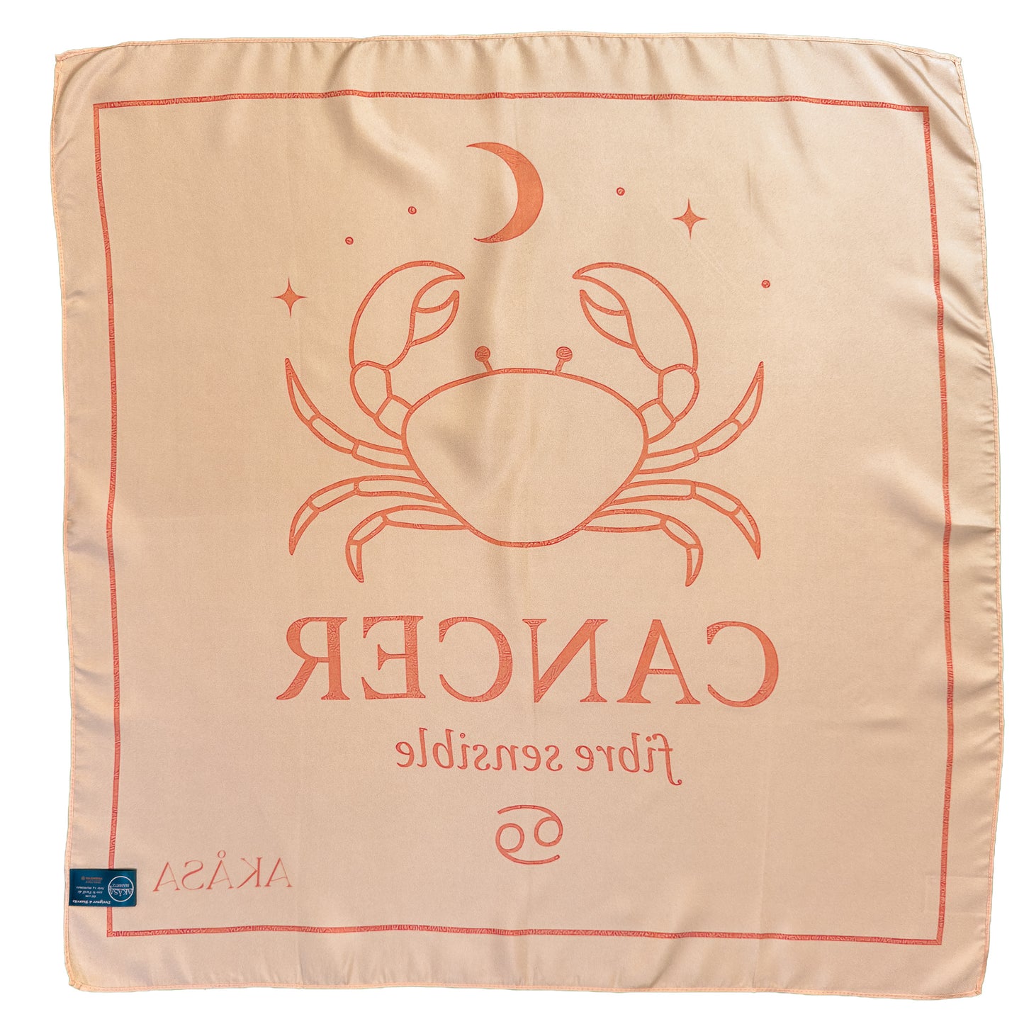 Carré de soie Cancer – Blush Constellation 66 cm