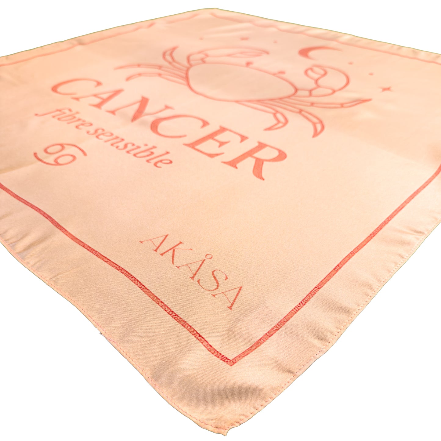 Carré de soie Cancer – Blush Constellation 66 cm