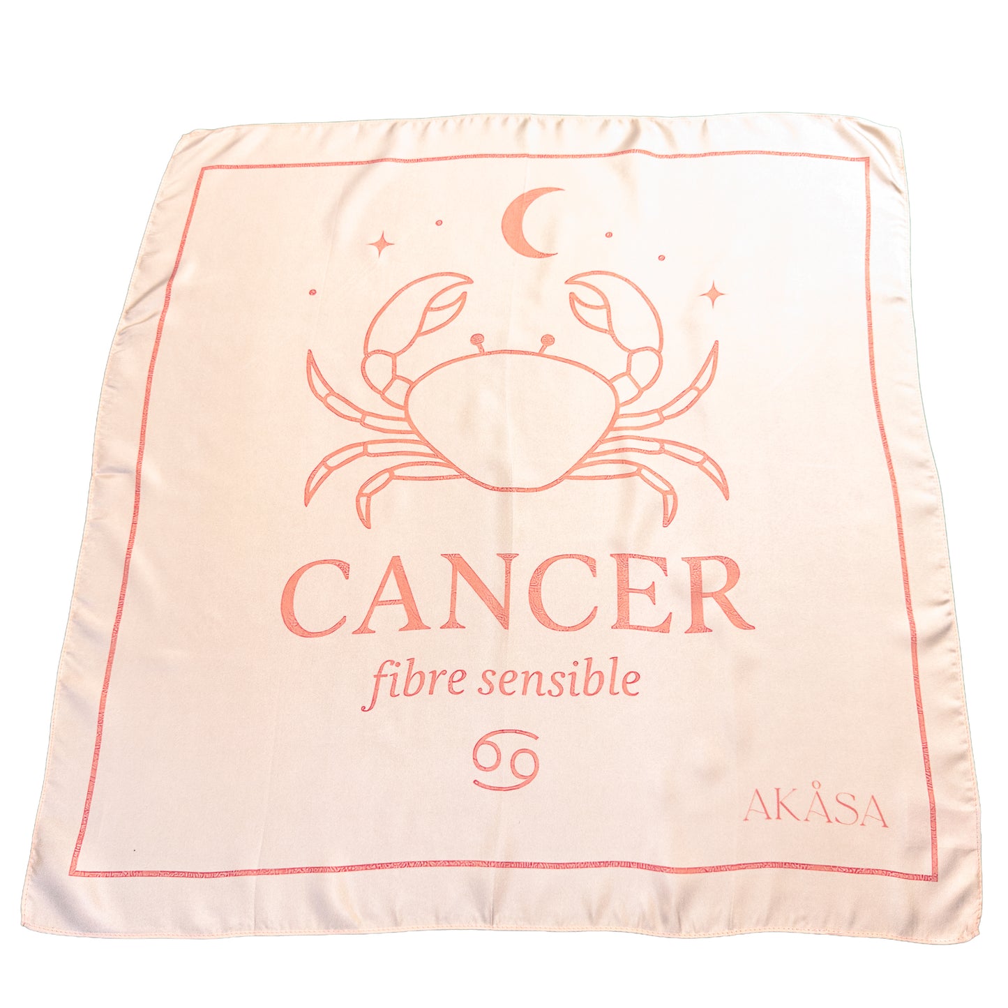 Carré de soie Cancer – Blush Constellation 66 cm