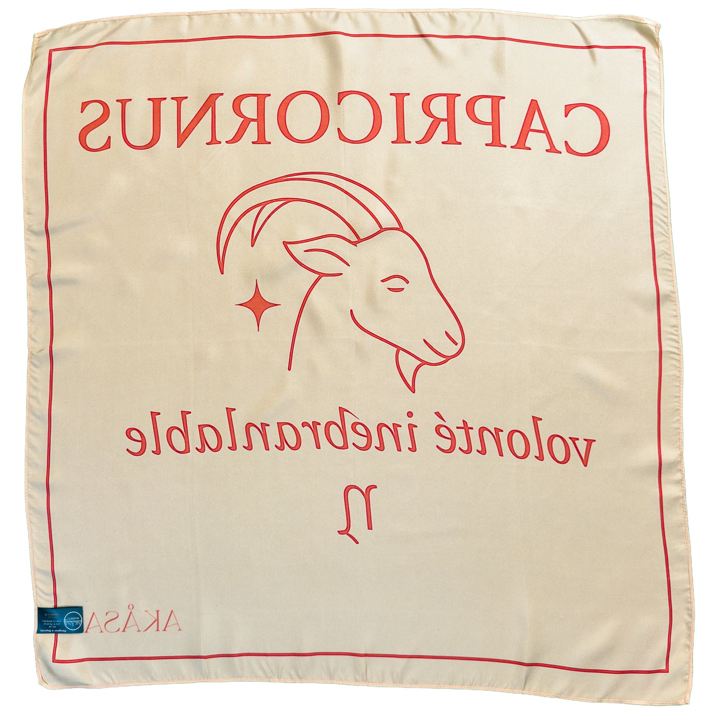 Carré de soie Capricornus – Blush Constellation 66 cm