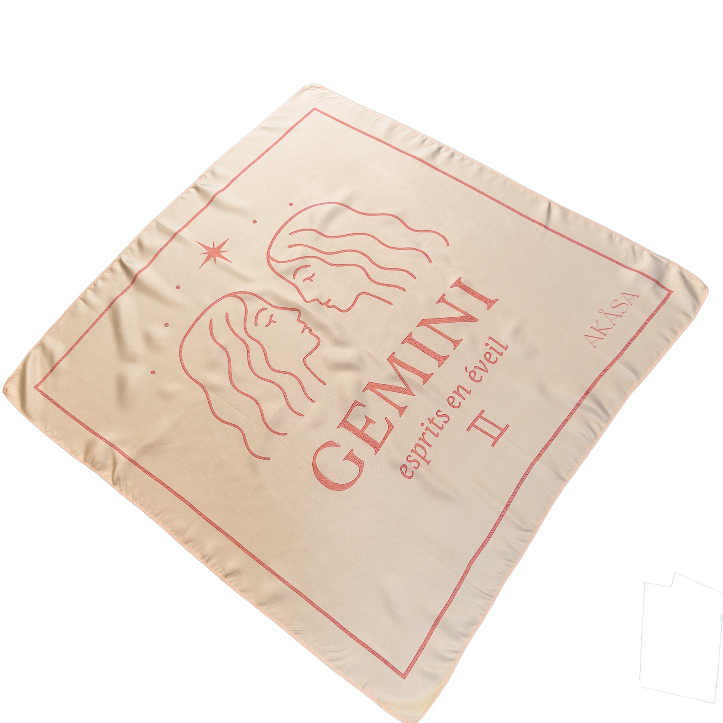 Carré de soie Gemini – Blush Constellation 66 cm