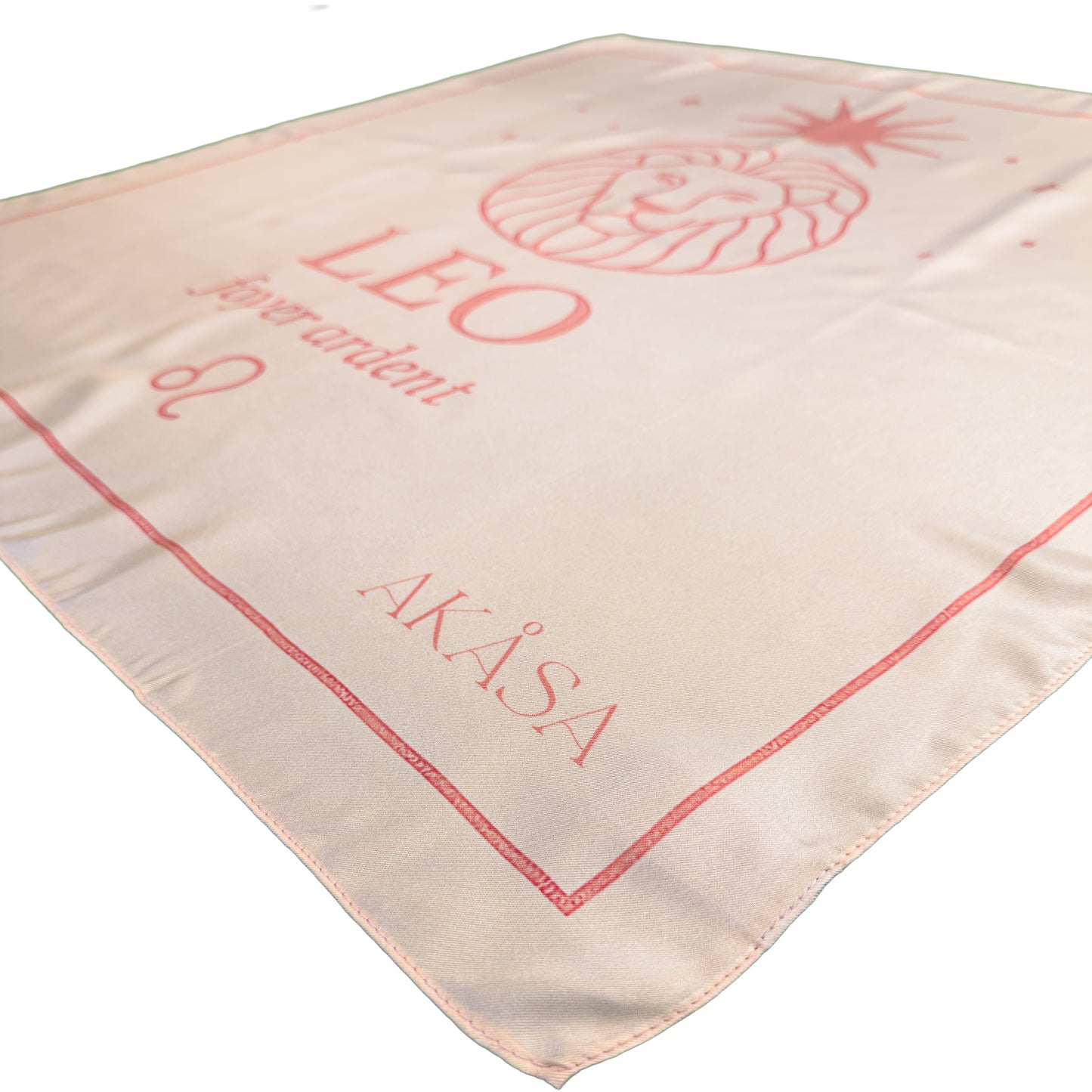 Carré de soie Leo – Blush Constellation 66 cm
