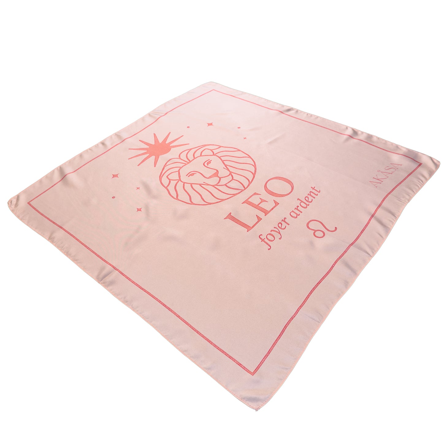 Carré de soie Leo – Blush Constellation 66 cm