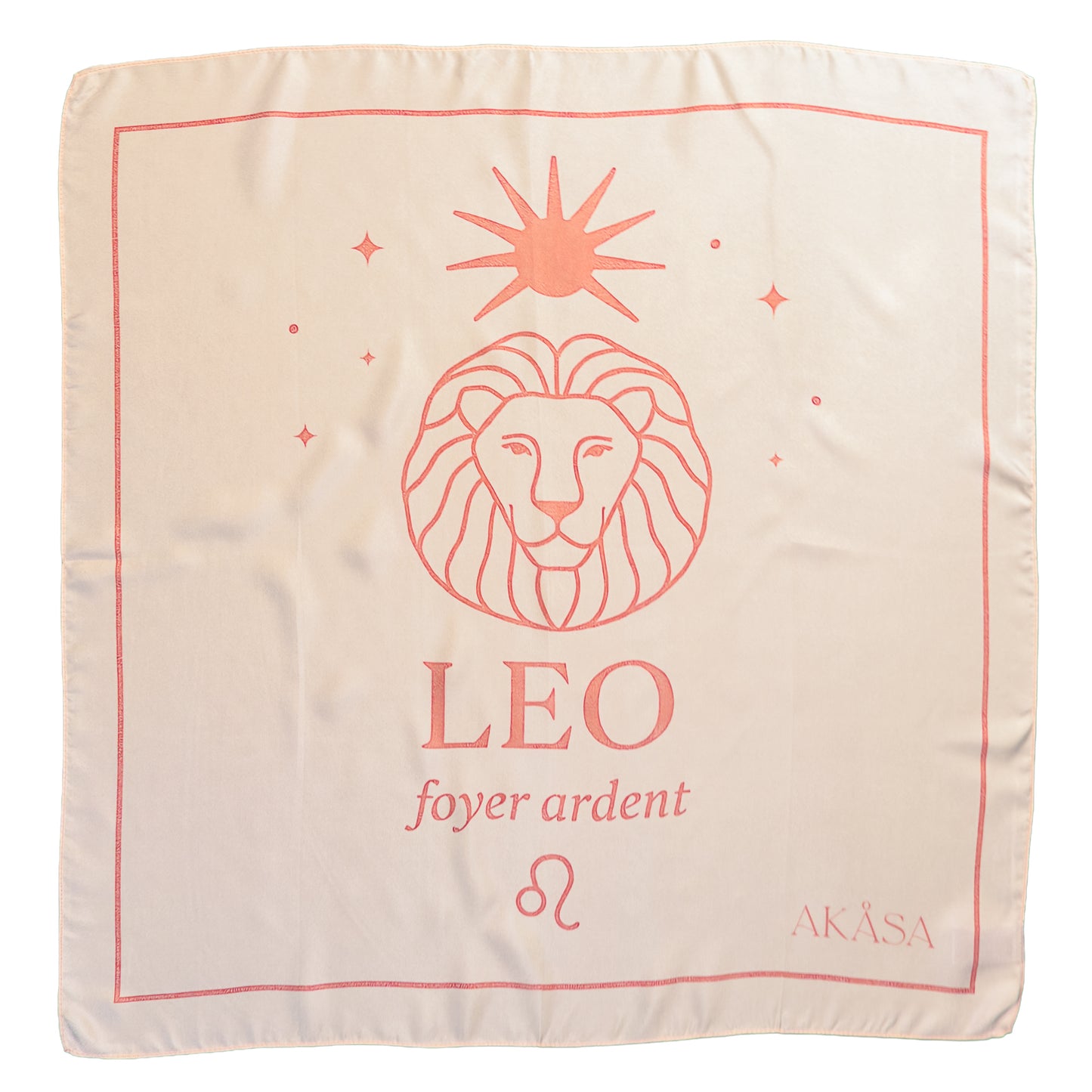 Carré de soie Leo – Blush Constellation 66 cm